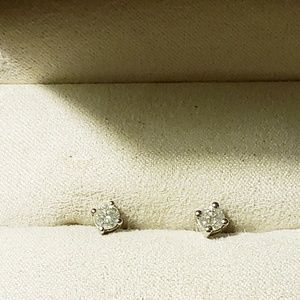 3/8 Real Diamond Stud Earrings